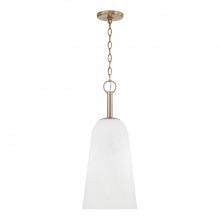 Capital Canada 356911MA - 1-Light Pendant in Matte Brass with Faux Alabaster Glass