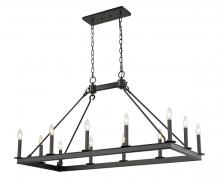 Z-Lite 482-12L-MB - 12 Light Linear Chandelier