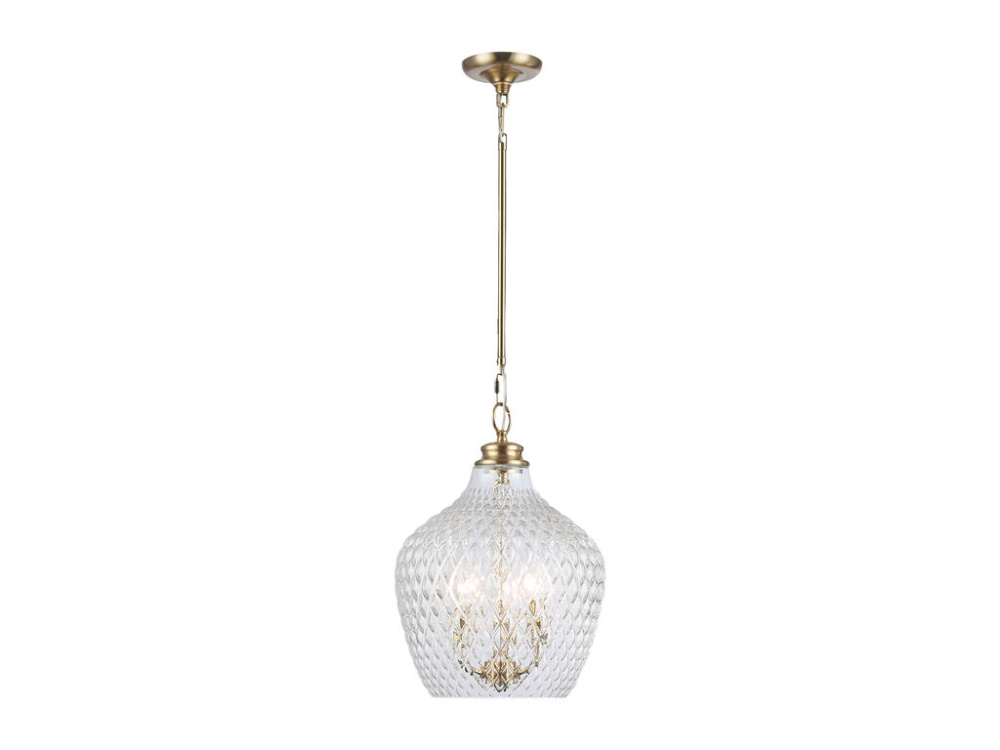 Adeline 3-Light Pendant in Modern Brushed Gold with Clear Glass