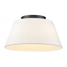 Golden Canada 3189-FM BLK-MWS - Penn Flush Mount in Matte Black with Modern White Shade