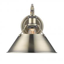 Golden Canada 3306-1W AB-AB - Orwell AB 1 Light Wall Sconce in Aged Brass with Aged Brass shade