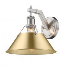 Golden Canada 3306-1W PW-BCB - Orwell PW 1 Light Wall Sconce in Pewter with Brushed Champagne Bronze shade