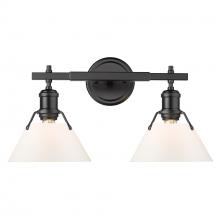 Golden Canada 3306-BA2 BLK-OP - Orwell BLK 2 Light Bath Vanity in Matte Black with Opal Glass