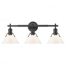 Golden Canada 3306-BA3 BLK-OP - Orwell BLK 3 Light Bath Vanity in Matte Black with Opal Glass