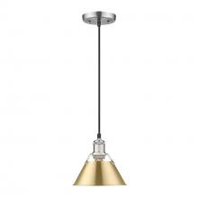 Golden Canada 3306-S PW-BCB - Orwell PW Small Pendant - 7 in Pewter with Brushed Champagne Bronze shade