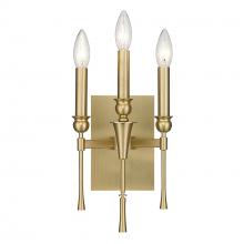 Golden Canada 3509-WSC BCB - Landon BCB 3 Light Wall Sconce in Brushed Champagne Bronze
