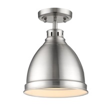 Golden Canada 3602-FM PW-PW - Duncan Flush Mount in Pewter with a Pewter Shade