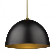 Golden Canada 6956-L OG-BLK - Zoey Large Pendant in Olympic Gold with Matte Black Shade