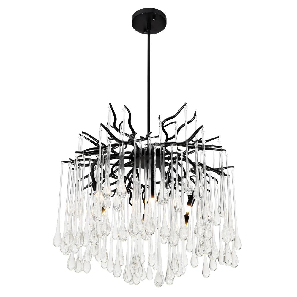 Anita 6 Light Chandelier With Black Finish