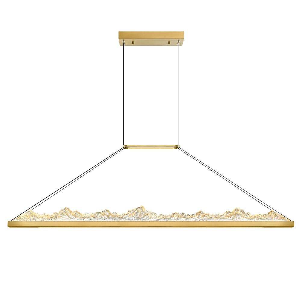 Himalayas Integrated LED Brass Island/Pool Table Light