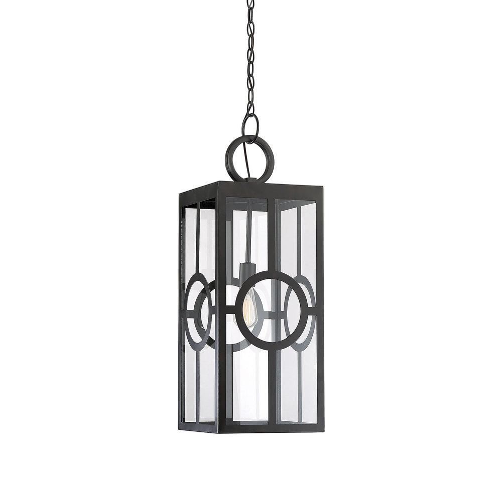 Lauren 1-Light Outdoor Hanging Lantern in English Bronze