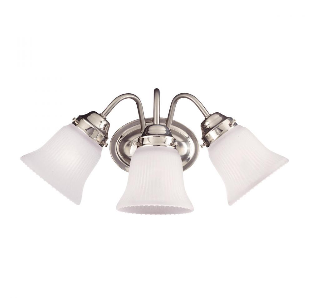 Brighton 3-Light Bathroom Vanity Light in Satin Nickel