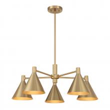 Savoy House Canada 1-8004-5-127 - Pharos 5-Light Chandelier in Noble Brass by Breegan Jane