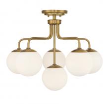 Savoy House Canada 6-1950-6-322 - Marco 6-Light Ceiling Light in Warm Brass