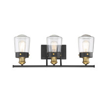 Savoy House Canada 8-2069-3-51 - Macauley 3-Light Bathroom Vanity Light in Vintage Black with Warm Brass