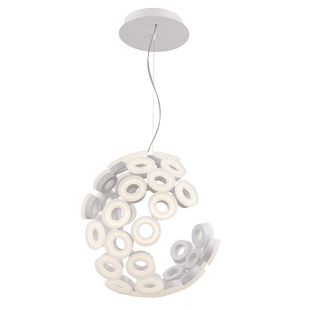 GLENDALE,35LT LED CHANDELR,WHT