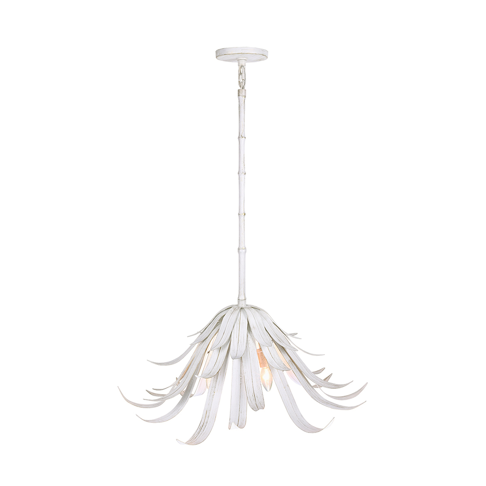 Kagra 3 Light Pendant in Distressed White