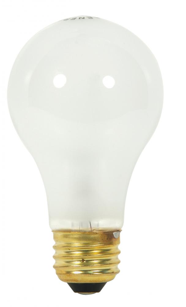 71 Watt A19 Incandescent; Frost; 2500 Average rated hours; 1100 Lumens; Medium base; 120 Volt;