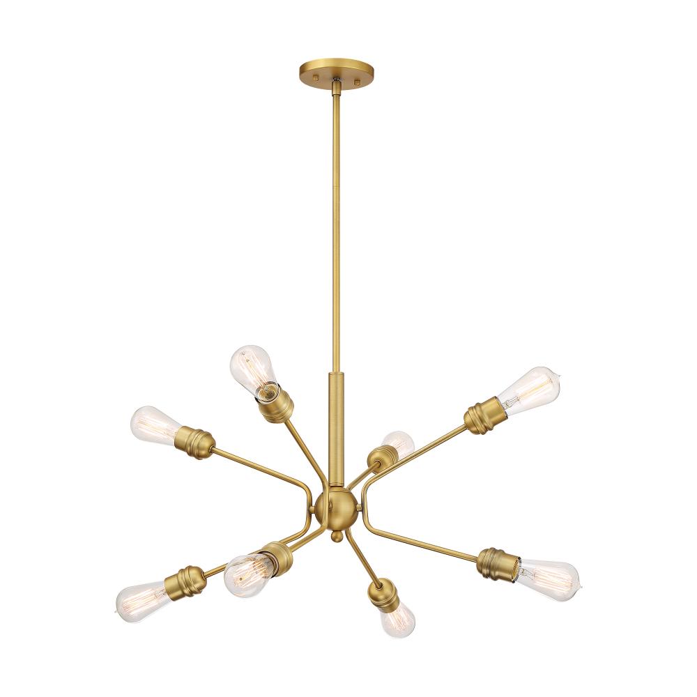 Faraday - 8 Light Pendant -Brushed Brass Finish