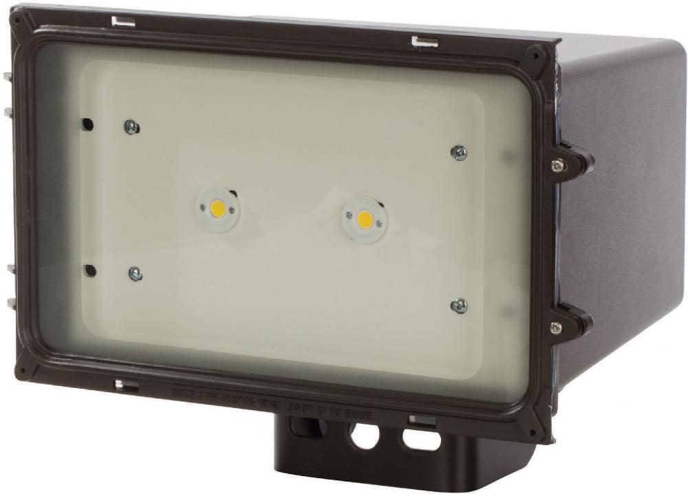 LED Square Flood Light; Trunnion Mount; 43 Watt; Bronze Finish; 120-277V