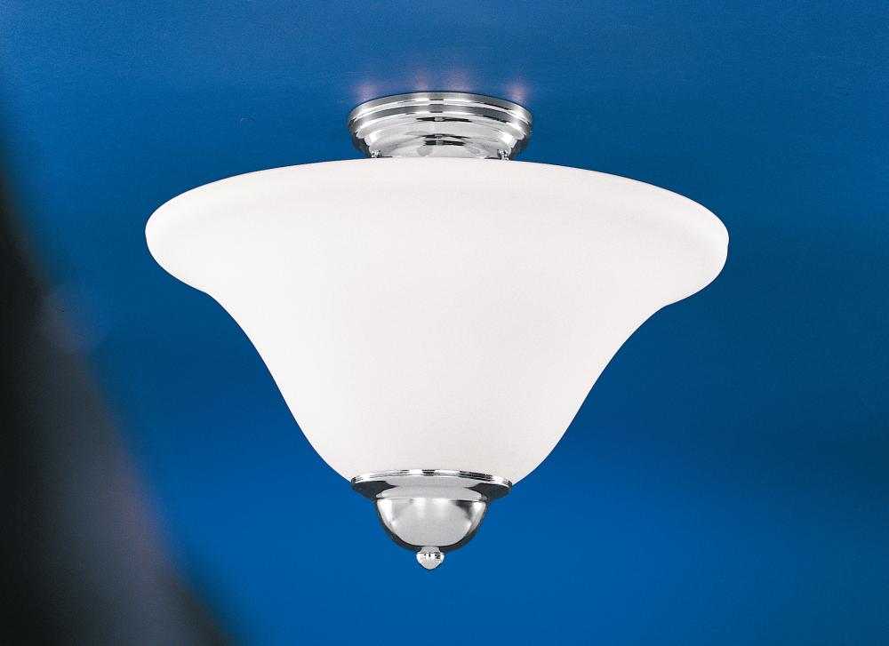 Polished Nickel Bowl Semi-Flush Mount