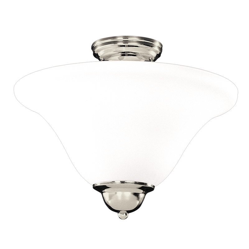 Satin Brass Bowl Semi-Flush Mount