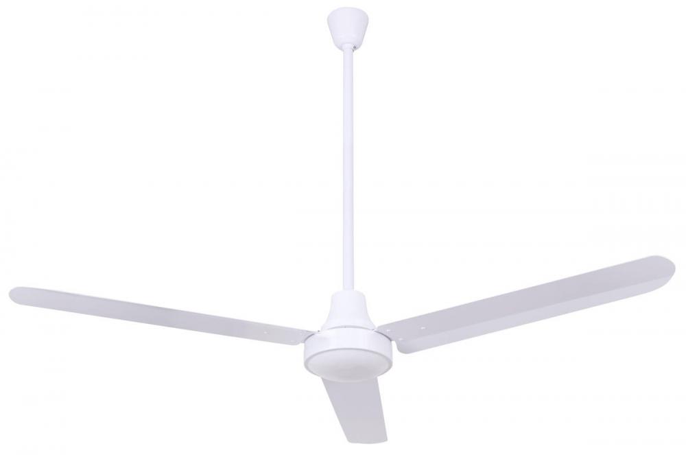 56" White Industrial Fan with 36" Downrod