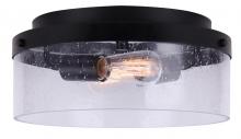 Canarm IFM1067A12BK - MINNA, IFM1067A12BK, MBK Color, 2 Lt Flush Mount, Seeded Glass, 60W Type A, 12.25inch W x 5.5inch H