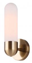 Canarm IWF1126A01GD - Bevin 4.75 in. 1 Light Gold Sconce with Flat Opal Glass Shade