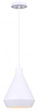 Canarm IPL1020A01WH - Byck 1 Light Pendant, White Finish