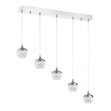 Kendal PF91-5LBR-CH - ARIKA series 25 Watt Black Stainless Integrated LED 5-Light Pendant Bar