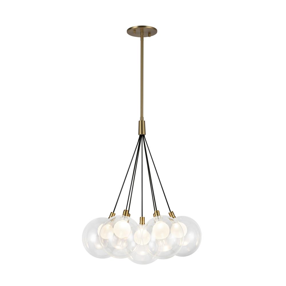 Bolla 16-in Brushed Gold LED Chandelier