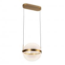 Kuzco Lighting Inc PD75912-BG/LG-3CCT - Pisces 12-in Brushed Gold/Light Guide LED Pendant