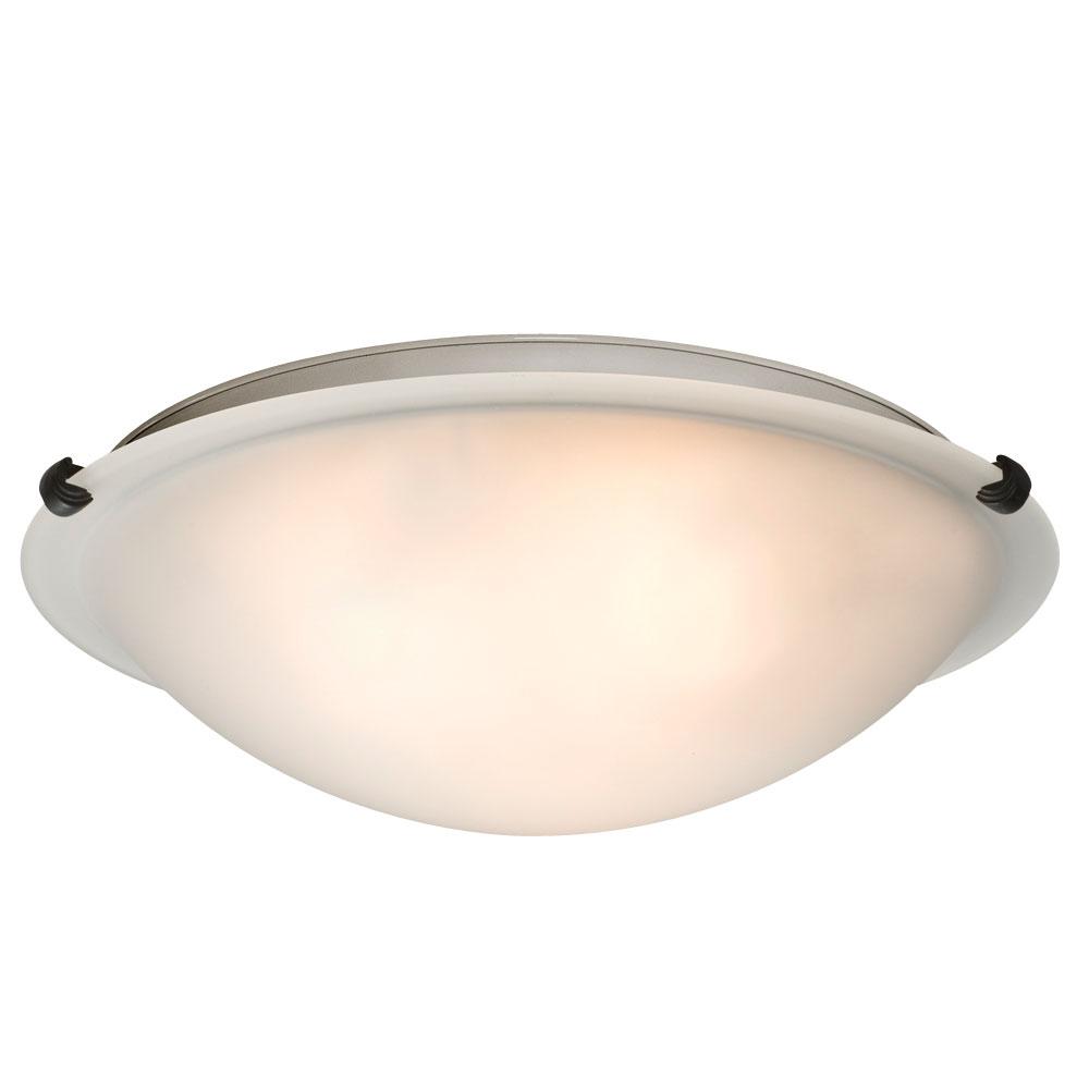 LED Flush Mount Ceiling Light - in Oil Rubbed Bronze finish with Frosted Glass