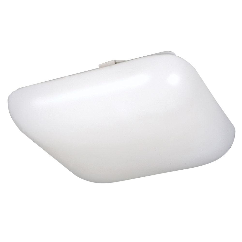 LED Flush Mount Ceiling Light / Square Cloud Light - in White finish with White Acrylic Lens (Fluore