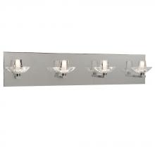 Galaxy Lighting 700684CH - Four Light Vanity - Chrome w/ Clear Glass (inside matte)