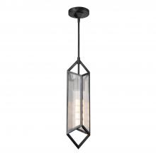 Alora Lighting PD332119UBCR - Cairo 19-in Ribbed Glass/Urban Bronze 1 Light Pendant