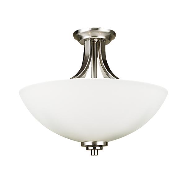 Oxford Semi Flush Mount Brushed Chrome