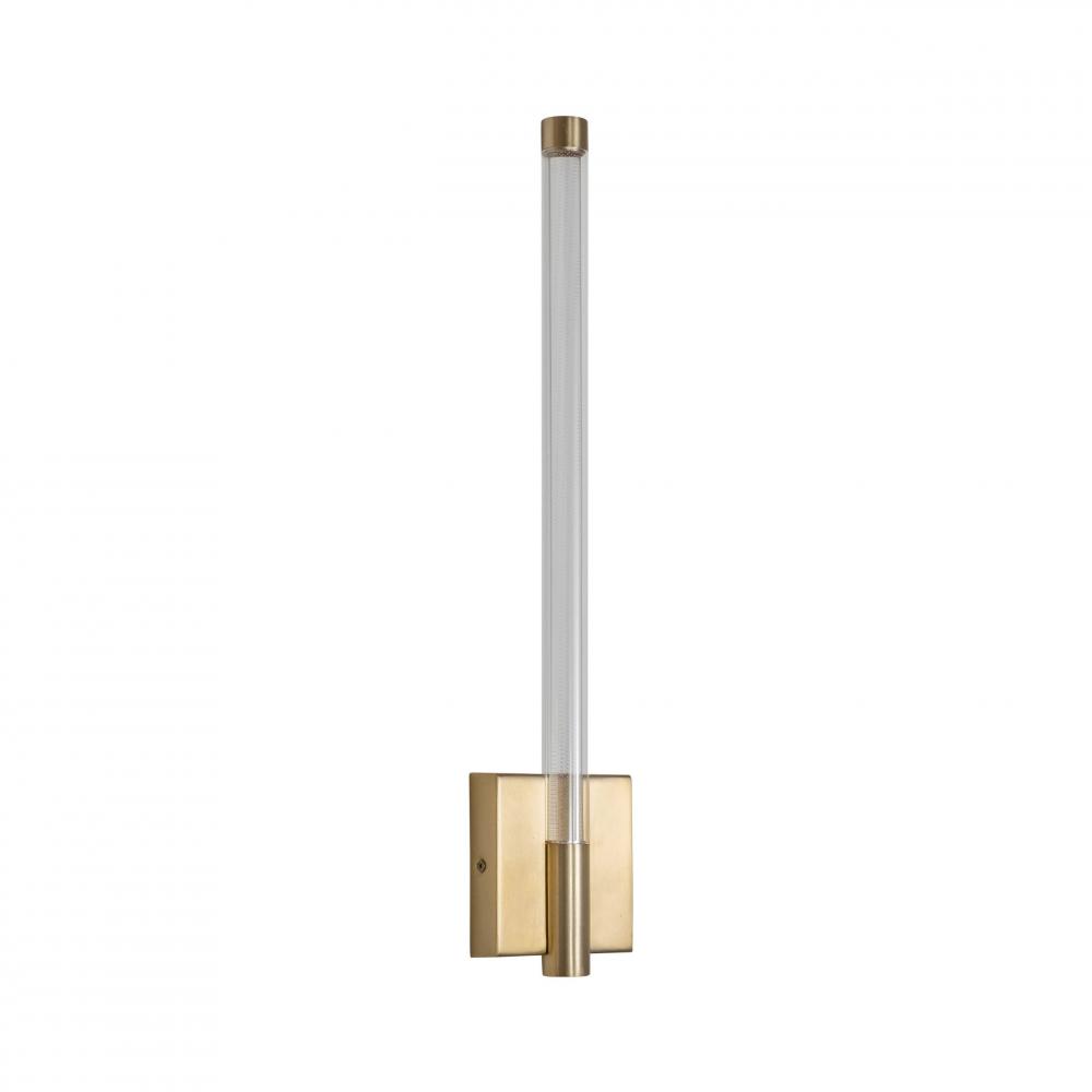 Saskia - LED 16 Wall Sconce in Soft Gold with Clear glass and Clear Acrylic