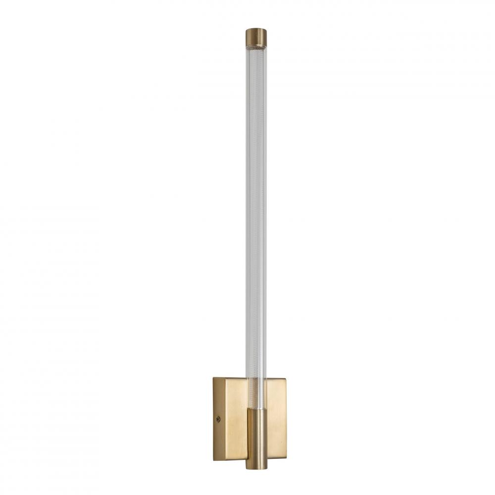 Saskia - LED 21 Wall Sconce in Soft Gold with Clear glass and Clear Acrylic