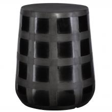 Uttermost 22987 - Patchwork Gridded Black Garden Stool