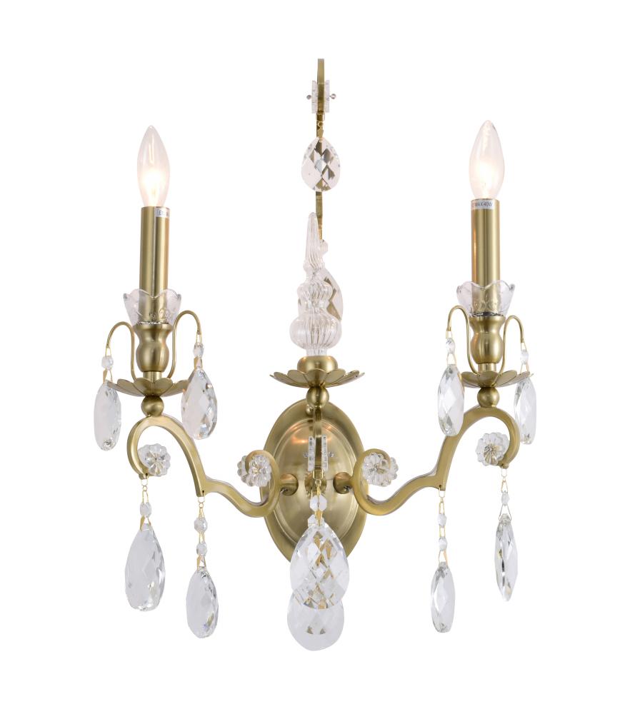 Metal & Crystal Wall Sconce