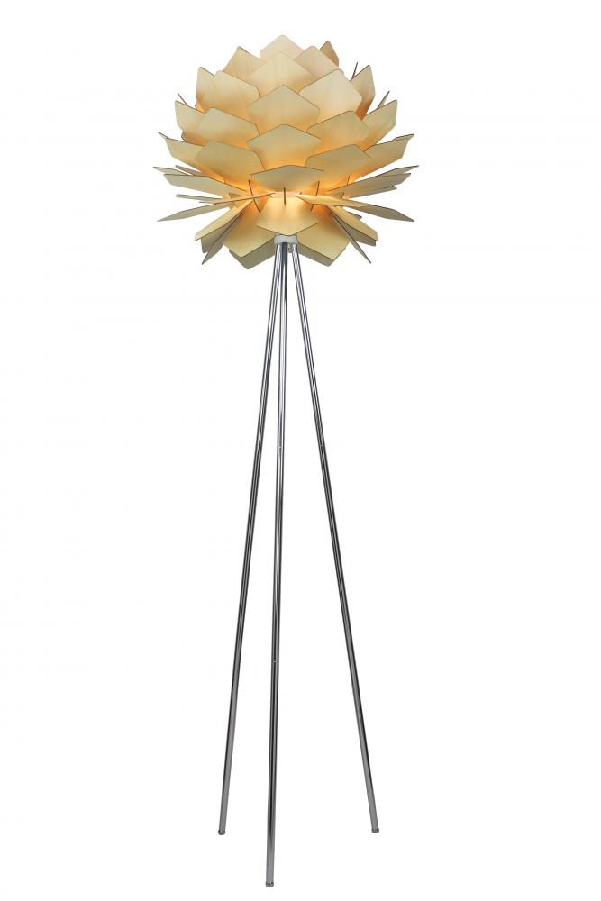 Natural Wood Floor Lamp