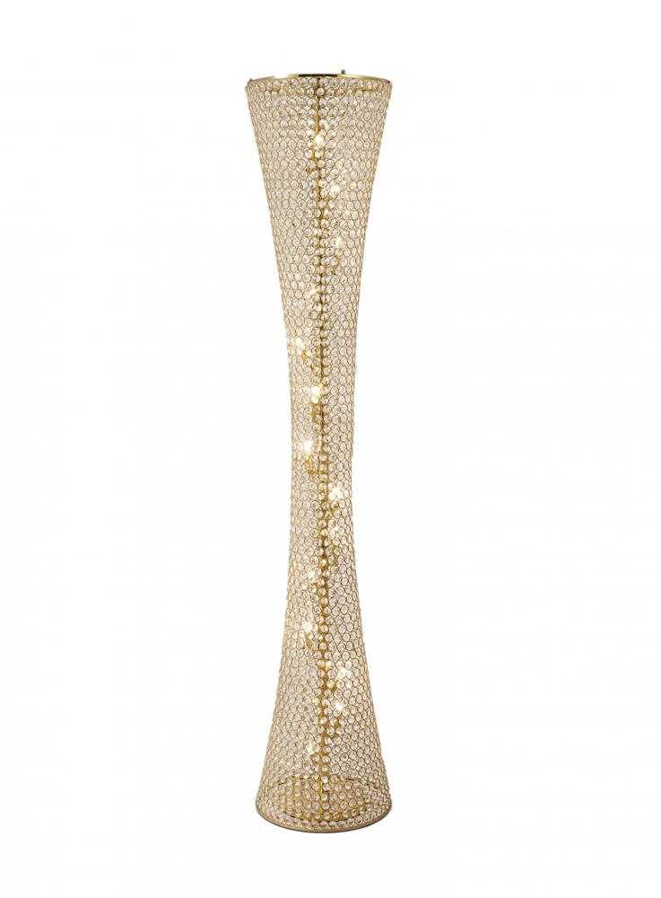 Metal & Crystal Floor Lamp