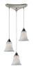 Three Light Satin Nickel Multi Light Pendant