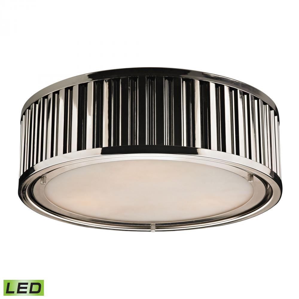 Linden Manor 3 Light LED Flushmount In Polished