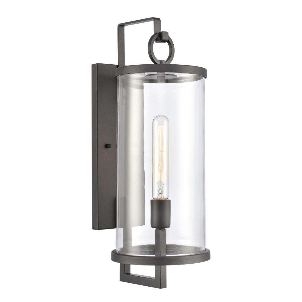 Hopkins 20.25'' High 1-Light Outdoor Sconce - Charcoal Black