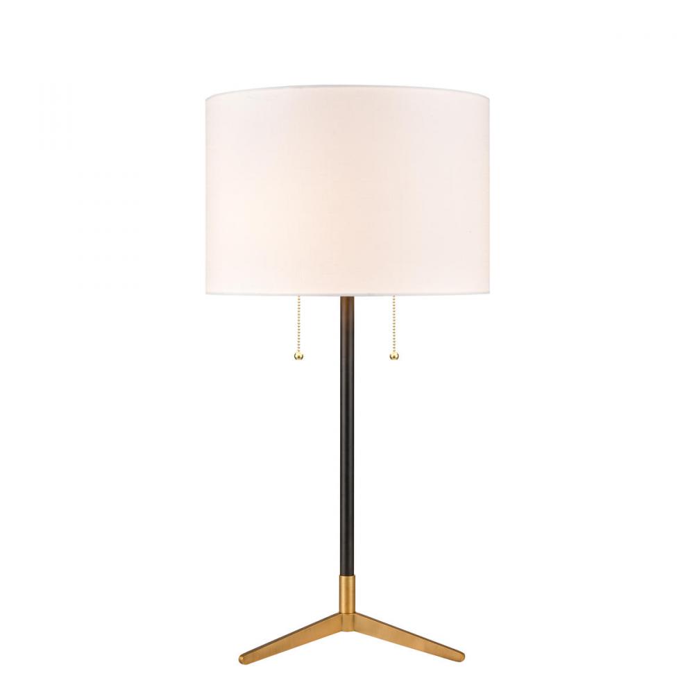 Clubhouse 29'' High 2-Light Table Lamp - Black