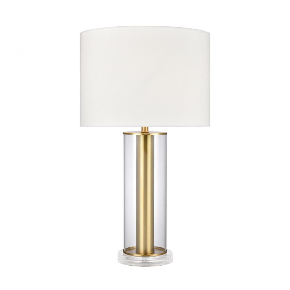 Tower Plaza 26'' High 1-Light Table Lamp - Clear