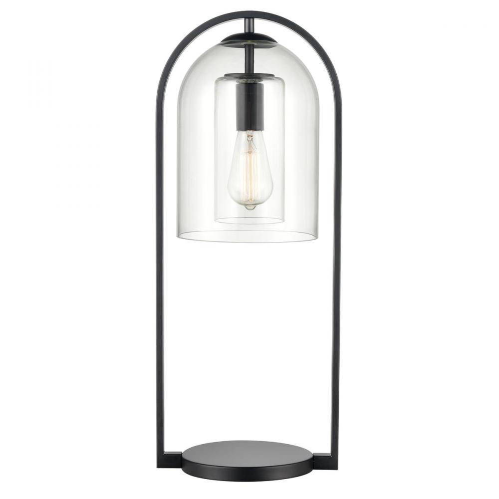 Bell Jar 28'' High 1-Light Desk Lamp - Matte Black